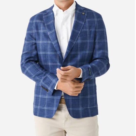 Peter Millar Crown Crafted Sola Windowpane Soft Jacket Blazer 40R NWT $1295 - Picture 1 of 10